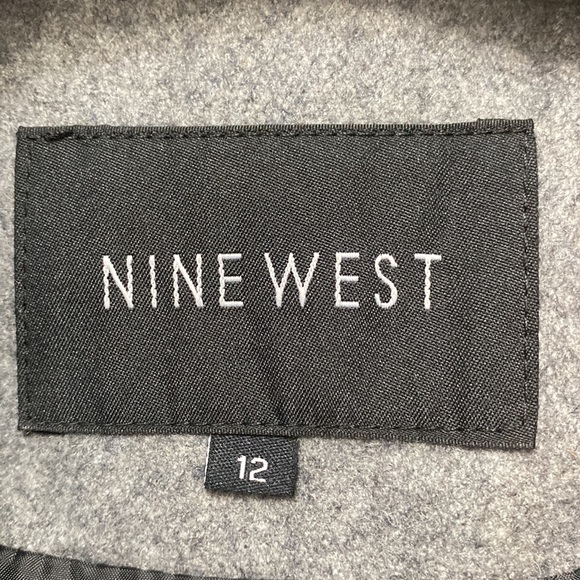 Nine West womens gray winter long jacket size 12 - Picture 6 of 7